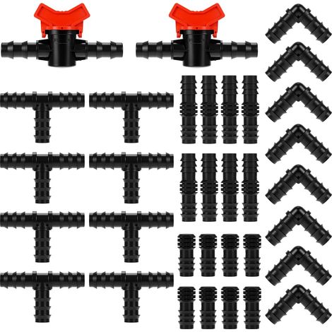 34-piece irrigation accessory kit, hose connectors for garden irrigation systems, for 1/2" garden hoses (1/5)