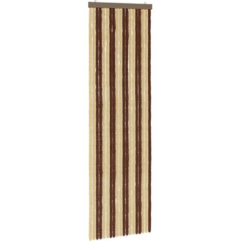 Insektenschutzvorhang Chenille Braun und Beige 56 x 185 cm vidaXL