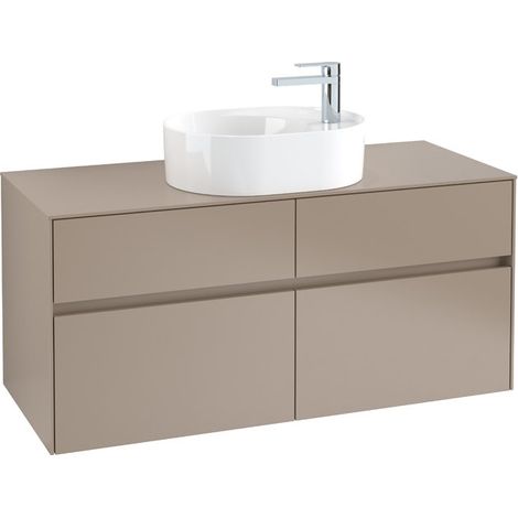 Meuble vasque COLLARO 1200 x 548 x 500 mm, blanc brillant
