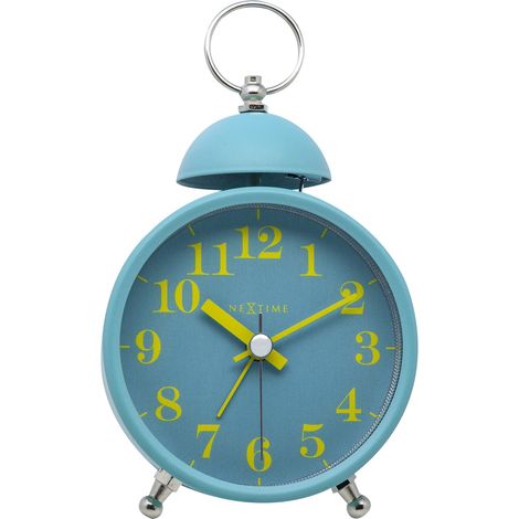 NeXtime 5213TQ Single Bell Wecker, Türkis, 9,6 x 16,5 cm