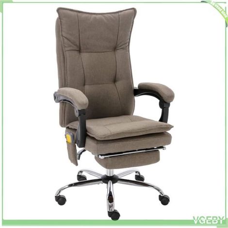 Fauteuil de bureau inclinable - FAF7291712406089 - 4 points massage - Chauffage lombaire - Repose-pied (1/5)
