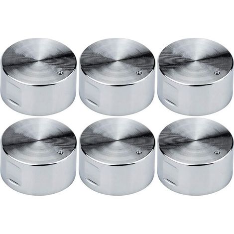 Lot de 6 boutons de cuisinière à gaz 6mm – Alliage de zinc – Installation facile – Design ergonomique et moderne