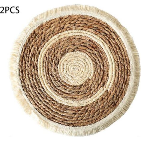 Sous-plat Isolant Diamètre 38 Cm Ronde Protection Contre La Chaleur Pour Table À Manger 2 Pièces (1/5)