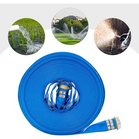 Industrielle landwirtschaftliche Abwasserpumpen, 2" x 100 ft flacher Abwasserschlauch für landwirtschaftliche Bewässerung, Landschaftsschönerung, Garten, Rasen