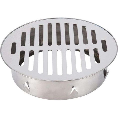 Siphon de sol rond en acier inoxydable – 1 pièce, diamètre 160 mm, anti-bouchon pour balcon et extérieur (1/4)