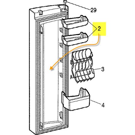 BALCONNET DE PORTE POUR REFRIGERATEUR ARISTON - C00266230