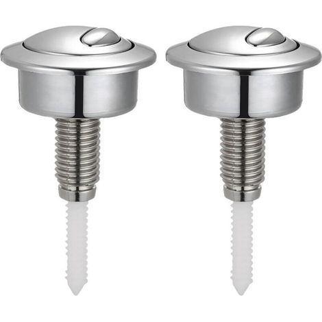 Lot de 2 boutons poussoirs à double chasse d'eau pour réservoir de toilettes Siamp pour Optima 49 Bouton poussoir à double chasse d'eau pour Twyford Vitra (1/5)