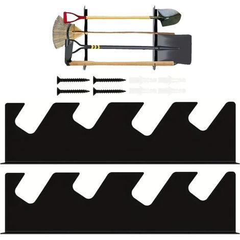 Étagère murale pour garage, porte-outils de jardin, support durable, design robuste, 38 x 25 cm, pour la maison et le jardin (1/4)