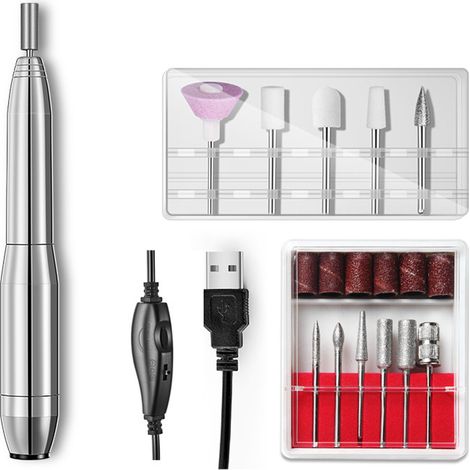 Stylo ponceuse à ongles électrique - Stylo ponceuse à ongles électrique portable professionnel USB - Machine de ponçage et de polissage des ongles pour usage domestique (1/5)