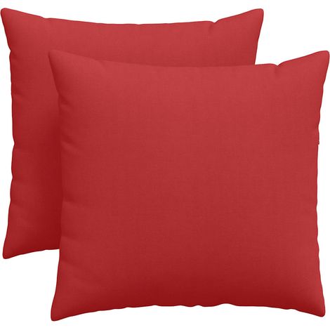 Maison Exclusive - Cojines de sofá 2 pcs Rojo 45 x 45 cm tela