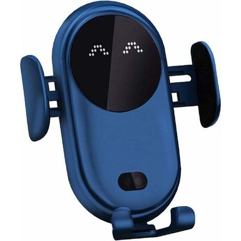 15W Chargeur sans Fil Voiture Support Téléphone sans Fil Automatic Clamping Porte Clip Chargeur Induction Voiture pour Tous Les Appareils Bleu (1/5)