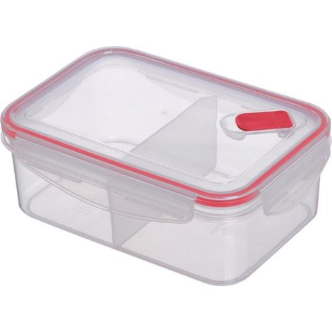 Táper hermético dividido de plástico con válvula 0.8L