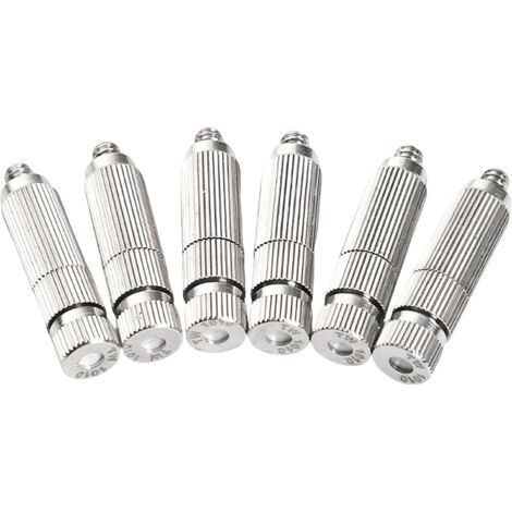 Packung mit 50 Messing-Sprühdüsen, Hochdruck-Sprühdüsenköpfe, Sprühdüsenteile für Außenkühlsysteme und Gewächshäuser, 2-teilig, 0,4 mm Düsendurchmesser, 5-teilig (1/5)
