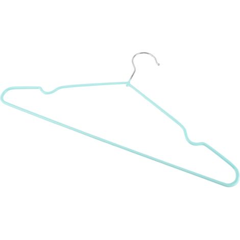 Cintre antidérapant en acier inoxydable et plastique, gain de place, pour adultes, idéal pour la maison (vert). (1/5)