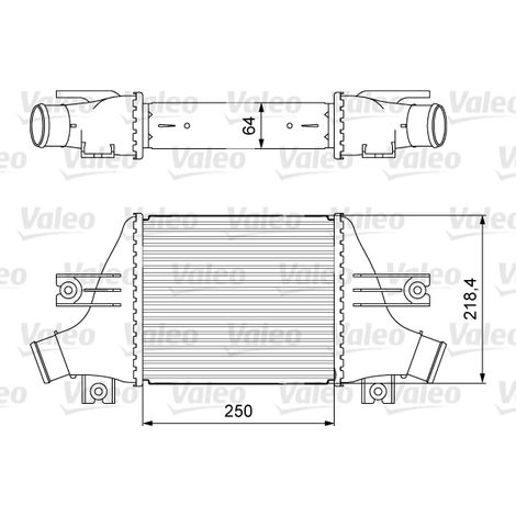 Intercooler, échangeur Valeo 818638 CITROËN 1530A093 1607695880