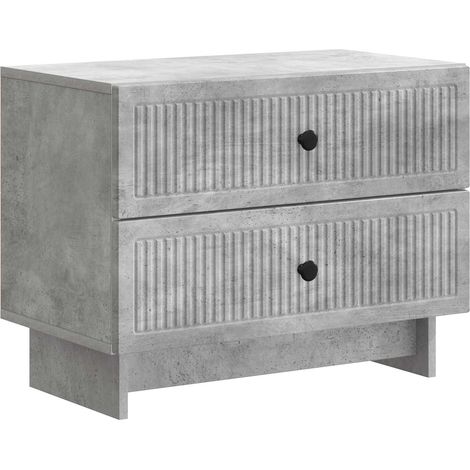 Bedside Cabinet with Drawer Concrete Grey 62 x 34.5 x 47.5 cm vidaXL