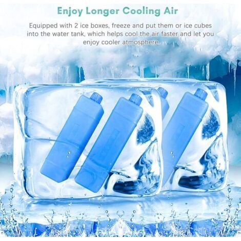 Neptune – Rafraîchisseur d'air évaporatif portable 2000m³/h – Minuterie 7,5h – Télécommande – Capacité réservoir 10L – Pour pièces jusqu'à 30m² — vue 3