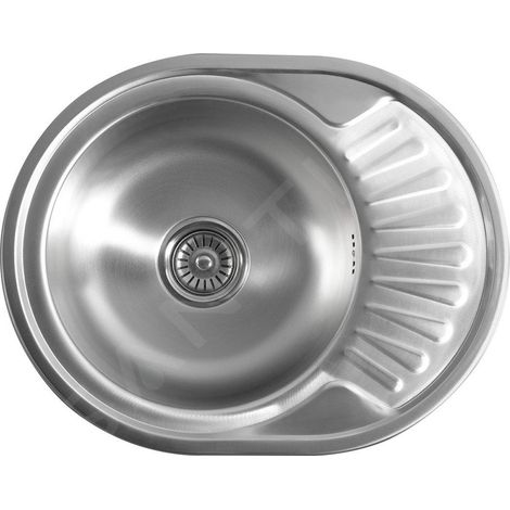 Aqualine - Evier 57x45 cm, acier inoxydable AQ5745B (1/4)