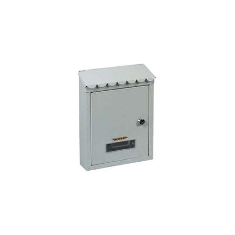CASSETTA POSTALE MEDIA CON TETTO E CHIAVE A CILINDRO BIANCA  cm.21x7x30h.  colore bianco    QUALITY