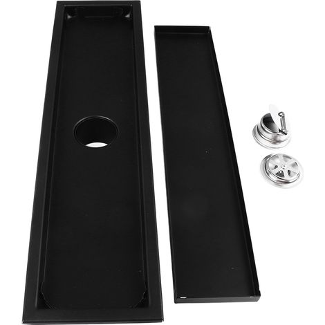 Bonde de sol rectangulaire en acier inoxydable pour douches, 40 cm, avec protection contre les odeurs et système anti-retour pour un drainage rapide.-AquaForge (1/5)