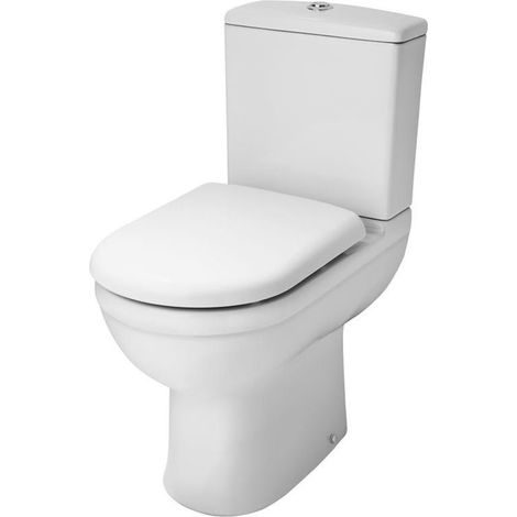 Nuie Ivo Comfort Close Coupled Toilet Push Button Cistern - Thermoplastic Soft Close Seat (1/5)