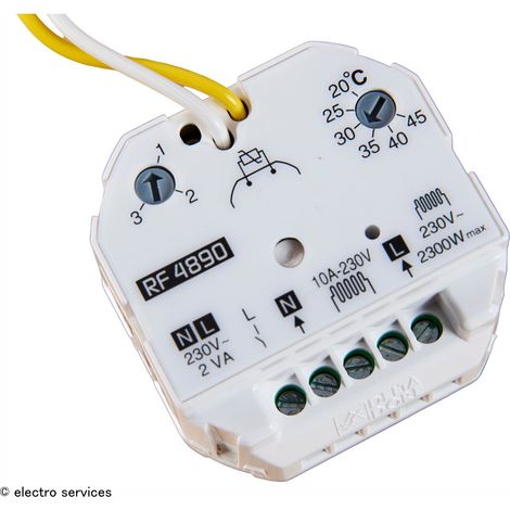 Delta Dore – Récepteur radio RF4890 pour plancher rayonnant électrique – Alimentation 230V – Portée radio 300m – Régulation PI – Installation intérieure