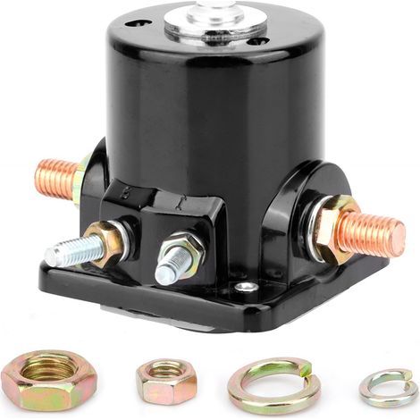 KIMISS démarreur solénoïde commutateur relais contacteur commutateur pièces moteur commencer commutateur 383622 395419 582708 pour moteur marine hors-bord (noir). (1/5)