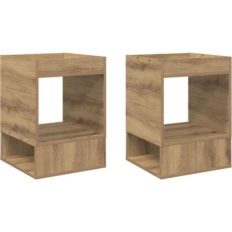 Maison Exclusive - Beistelltisch 2 pcs Artisan-Eiche 40 x 40 x 56