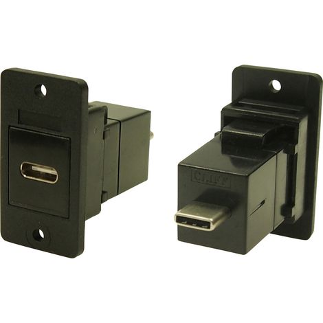 Adapter, Buchse, Einbau USB-Buchse Typ C - USB-Stecker Typ B CP30611X Cliff Inhalt: 1 St.