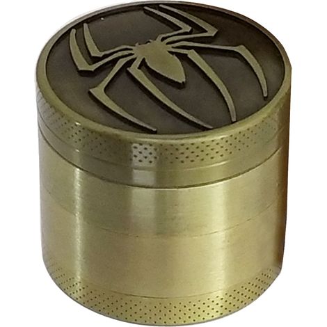 Broyeur à fumée portable en métal bronze à motif araignée, idéal pour la maison, les voyages et les activités de plein air. (1/5)