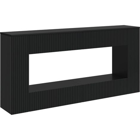 Console Table Striped Black 155 x 29 x 74 cm Engineered Wood vidaXL