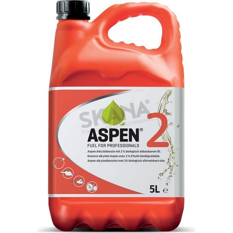 Mélange Carburant Essence Alkylate Aspen 2 Frt (full Range Technology) 5 Litres Pour Moteurs 2 Temps Prêt à L'emploi Avec 2% D'h