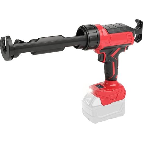 Cordless Caulking Gun Compatible with M18, Electric Silicone Sealant Gun for 300ml Cartridges with 6 Speeds and LED Light, Non-Drip Caulking Gun for (1/5)
