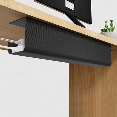 Kabelmanagement-Schublade für unter den Schreibtisch tragbarer Kabelorganizer PVC-Schreibtisch-Kabelleiste für Steckdosen 10 x 8 5 x 40 cm und 8,5 (1/5)