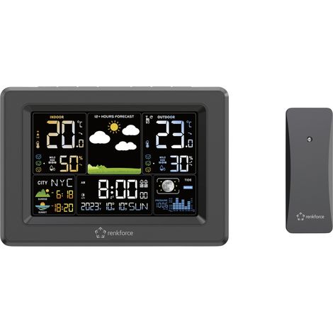 Renkforce RF-4883630 Digitale-Wetterstation Anzahl Sensoren max. 3 (1/5)