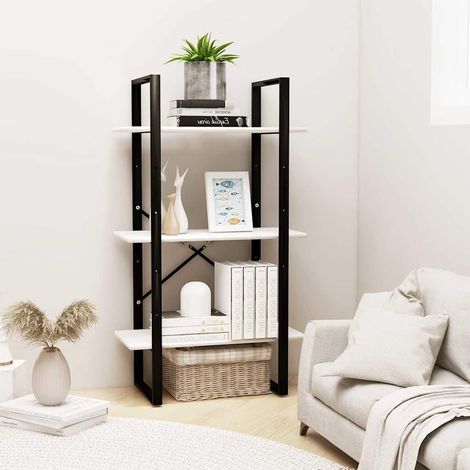 Étagère de rangement Étagère Charge Lourde - Étagère de stockage Blanc 60x30x105 cm Bois de pin massif BV304442 - BonneVie (1/5)