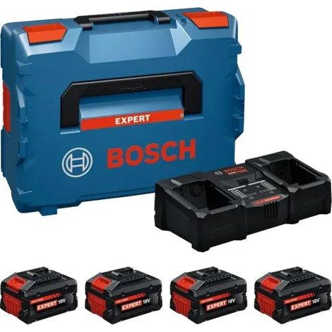Bosch Set 2 batterie 18 V 5,5 Ah, 2 batterie 18 V 8,0 Ah e caricabatterie doppio cod. 1600A0373Y