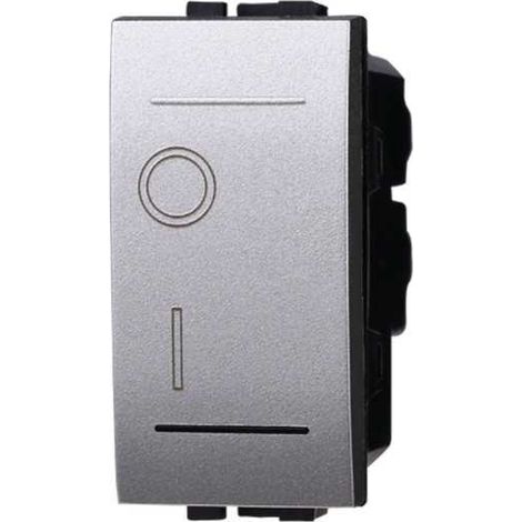 ETTROIT LG0402 interrupteur bipolaire 2P 16A argent 0-1 compatible bticino Living argent