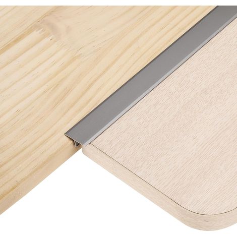 3Pcs 4ft x 0.79" Profilés De Transition En T Pour Sol, Bords En Alliage D'Aluminium Pour Joints Vinyle, Remplissage D'Intervalles Entre, Carrelage Et Sols, Gris Clair (1/5)