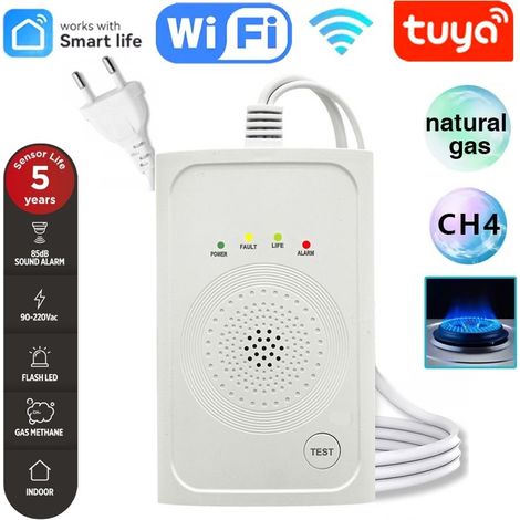 Tuya Rilevatore di Perdite di Gas Metano Smart WiFi
