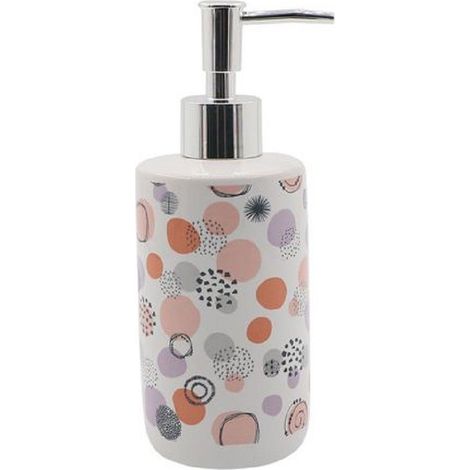 Trade Shop - Dispenser Porta Sapone Liquido Sfere Astratte Multicolore Per Arredo Bagno 87077 - (1/2)