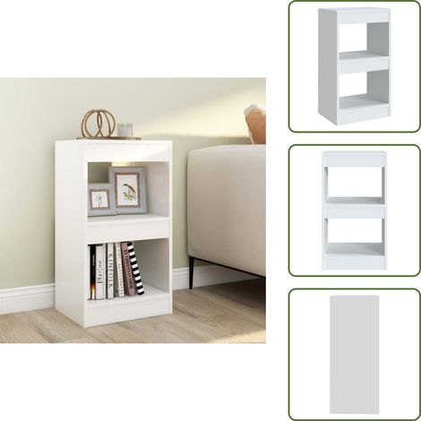 Estantería blanca - vidaXL Estantería/divisor de espacios blanco 40x30x72 cm - Estantería de madera