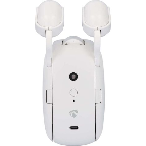 Robot rideau intelligent NEDIS SmartLife, alimentation USB/batterie, rail tubulaire, blanc