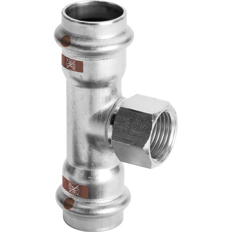 Viega Temponox-T-Stück, d1 22, Rp 3/4, d2 22 acciaio inossidabile Modello 1717.2, 810894