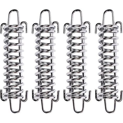 [NEVER USED] 4Pcs Awning Fixing Set Tension Spring Alloy Spring Awning Spring Buckle Heavy Duty Sun Shade Sail Fixing Kit Stainless Steel Hardware Accessories for Camping Pinic Hiking