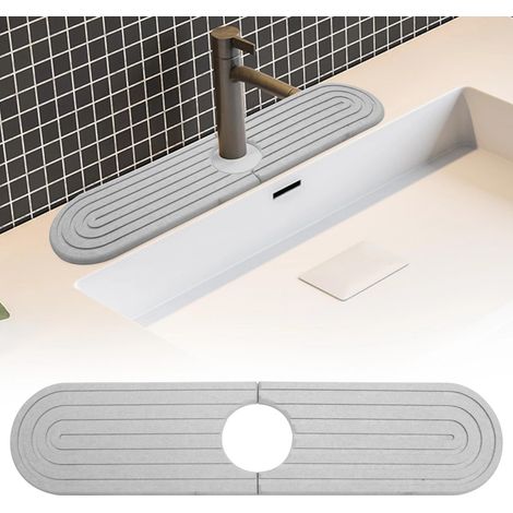 Tapis de Robinet pour évier de Cuisine Tapis Evier Cuisine Tapis Robinet Evier Tapis Anti Eclaboussure Evier Cuisine Tapis Robinet Pierre Absorbante (1/5)