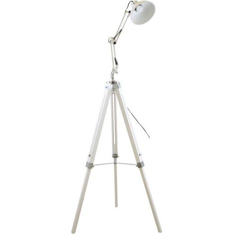 Gasoline - Officep170pure - Blanc - Lampadaire Décoratif - Bois Et Métal - Hauteur 170 Cm (1/5)