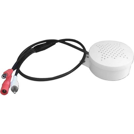 Mini amplificateur, microphone et haut-parleur étanches blancs pour une utilisation en extérieur. (1/5)