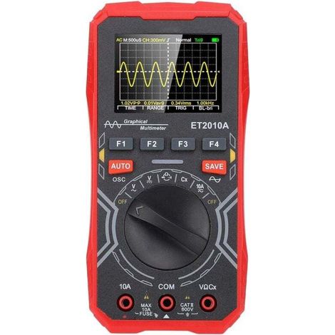 Oscilloscope Numérique Multimètre 2-en-1 Portable Taux d'Échantillonnage 2,5Msps Bande Passante 1 MHz , 2,4 Pouces