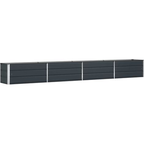 Jardinière Anthracite 385 x 50 x 45 cm Acier galvanisé vidaXL (1/5)